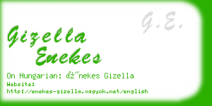 gizella enekes business card